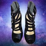 Bebe  brand black strappy ankle platform he… Photo 3