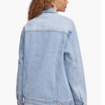 JustFab Oversized Denim Jacket Size 2Xl NW Detailed Tag. Photo 5