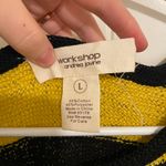 Andrea Jovine EUC Workshop  women’s black‎ yellow stripe thick knit sweater large Photo 2