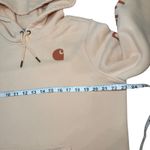Carhartt Relaxed Fit Hoodie Womens Large Peach Sweatshirt Logo Sleeve Photo 6