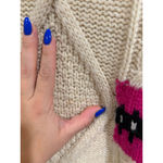 Coach Chunky Wool Cable Knit Sweater Beige Multicolor Stitch 2023 Rare Runway Un Photo 4