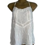 Hippie Rose Cream Colored NWT Flowy  Tank Size L Spaghetti Strap Lace Detail Photo 1