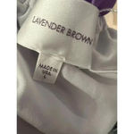 Lavender Brown  NWT 100% SILK ruffled purple womens top size large Photo 4