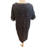 Madewell  Women's M Navy Blue Marled Knit Sweatshirt Dress Knee Length Photo 4