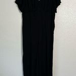 Old Navy Black Waist-Defined Puff-Sleeves Jumpsuit, Size XL Photo 0