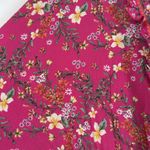 Max Studio  Cerise Lily Spray Floral V-Neck Dress Size Small EUC #5672 Photo 5