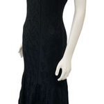 Lulus Black Chunky Knit Crochet Midi Dress Shoulder Tie Size Small Photo 0