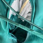 Vintage Emerald Green Floral Satin Basque Waist Floor Length Gown Dress Sz 11/12 Blue Photo 10