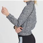 All Fenix White Leopard Crop Jacket Zip Snap Closure Size Small Black Photo 2