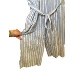 Nordstrom 1901 Jumpsuit Women 6 Petite Powder Blue & White Striped Wide Leg Photo 6