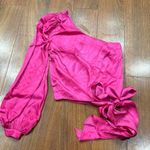 Lovers + Friends  Fuchsia One Shoulder Blouse Photo 0