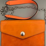 Rag and Bone  Orange Suede & Leather Chain Crossbody Wallet Bag Photo 2
