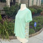 belle du jour Comfy Green Pocket Flowy Top Floral Back Photo 9