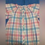 Medium Vintage Tommies nightgown pastel plaid, checkered pattern. White Photo 4