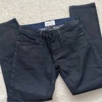 Current/Elliott The Stiletto Black Coated Jeans Photo 3