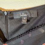 Lulus  Dramatically Dreamy Black Floral Chiffon Tiered Lurex Mini‎ Dress Medium Photo 4