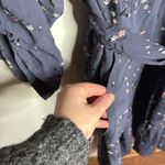 Torrid Gray Floral Georgette Chiffon Trench Jacket NWT Size 6 Photo 6