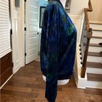 T Tahari TAHARI NWT Floral Velvet Bomber Jacket with Silk Lining and Chain Zipper Photo 2