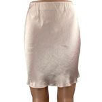 Aritzia Babaton Women's Pink Silky Satin High Waist Straight A-line Slip Skirt 0 Photo 1