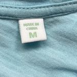 Envy Baby Blue Top Short Sleeve Tie Knot Green  Womens Medium Cotton Airy Photo 9