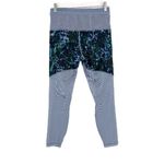 Lululemon  Athletica Running In The City 7/8 Leggings Floral Blue Denim Multi 8 Photo 6