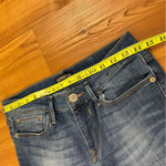 EXPRESS Denim Skinny Jeans Size 6 Women’s Mid Rise Stretch Raw Hem Blue Jeans Photo 7