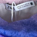 ZARA  Maxi Dress Womens S Multicolor Tie Dye Draped Ruched Slit Beachy Evening Photo 6