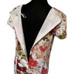 Liz Claiborne  Women's Floral Cotton Cap Sleeve Back Zipper A-Line Dress Size 14 Photo 3