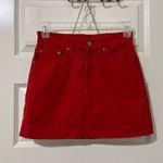 Levi's Levi’s Corduroy Mini Skirt Sz 27 Red Photo 8
