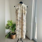 Cream and black floral silk Dress with unique Boho touch Photo 3