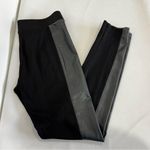 CAbi Bexley Black Faux Leather Side Stripe Leggings Pants Size Small Pull-On Photo 0
