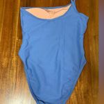 J.Crew Ribbed One-Strap One-Piece Swimsuit NWT Blue Photo 4