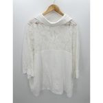 Andree by Unit  Button Down Shirt Women 1X Lace Oversized Coastal Boho Neutral Photo 1