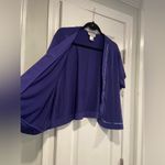 Serengeti Size 1X Blue Short Sleeve Open Front Cardigan Swim Top Coverup Photo 5