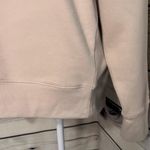 EXPRESS Beige Mock Neck Oversized Fleece Sweatshirt Photo 2