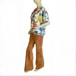 Alfred Dunner VTG  MULTI-COLOR FLORAL PRINT SHORT SLEEVE SWEATER WITH BEADS (L) Photo 7