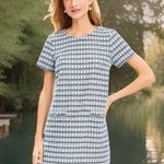 Loft Chic Ann Taylor Dress 10 Tweed Plaid Sheath Pockets Babydoll Sweet Photo 0