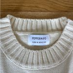 Peppermayo  - Apres Ski Oversized Knit Sweater in Cream & Red Photo 2