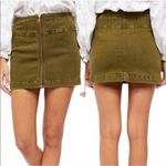 Free People  We the Free Virgo Zip‎ Front Mini Skirt Green Size 26 Photo 1