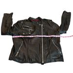 Black Rivet  leather motorcycle jacket Photo 2