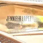 Jennifer Lopez JLO Taupe Platinum Faux Diamond Studded Platform Heels Photo 4