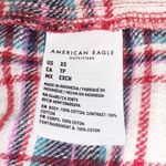 American Eagle Outfitters Red and White Plaid Flannel Size XS Photo 8