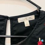 Nine Britton  Women Black 3/4 Sleeve embroidered Blouse Size small Photo 2