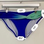 Women’s Ombré Twist Front Bikini Swim Bottoms Blue Size XL NWOT Photo 3