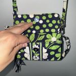 Vera Bradley Quilted Floral Wallet Wristlet Crossbody Green Blue White Purse Photo 3