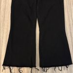 Spanx  Cropped Flare Raw Hem Black Denim Jeans Size Large Photo 7