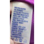 Peter Nygard Women Purple Textured Zip Front Blazer Jacket Size 14 Photo 7