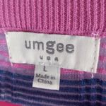 Umgee L Y2K Bubble Gum Striped Semi Sheer Sparkle Top Photo 7