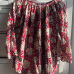 CHAPS Red Floral Blouse Photo 0