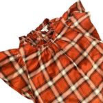 Womens Rust Orange‎ Plaid Top Size S Time & Tru Ruffle Sleeve Checkered Cottage Orange Photo 1